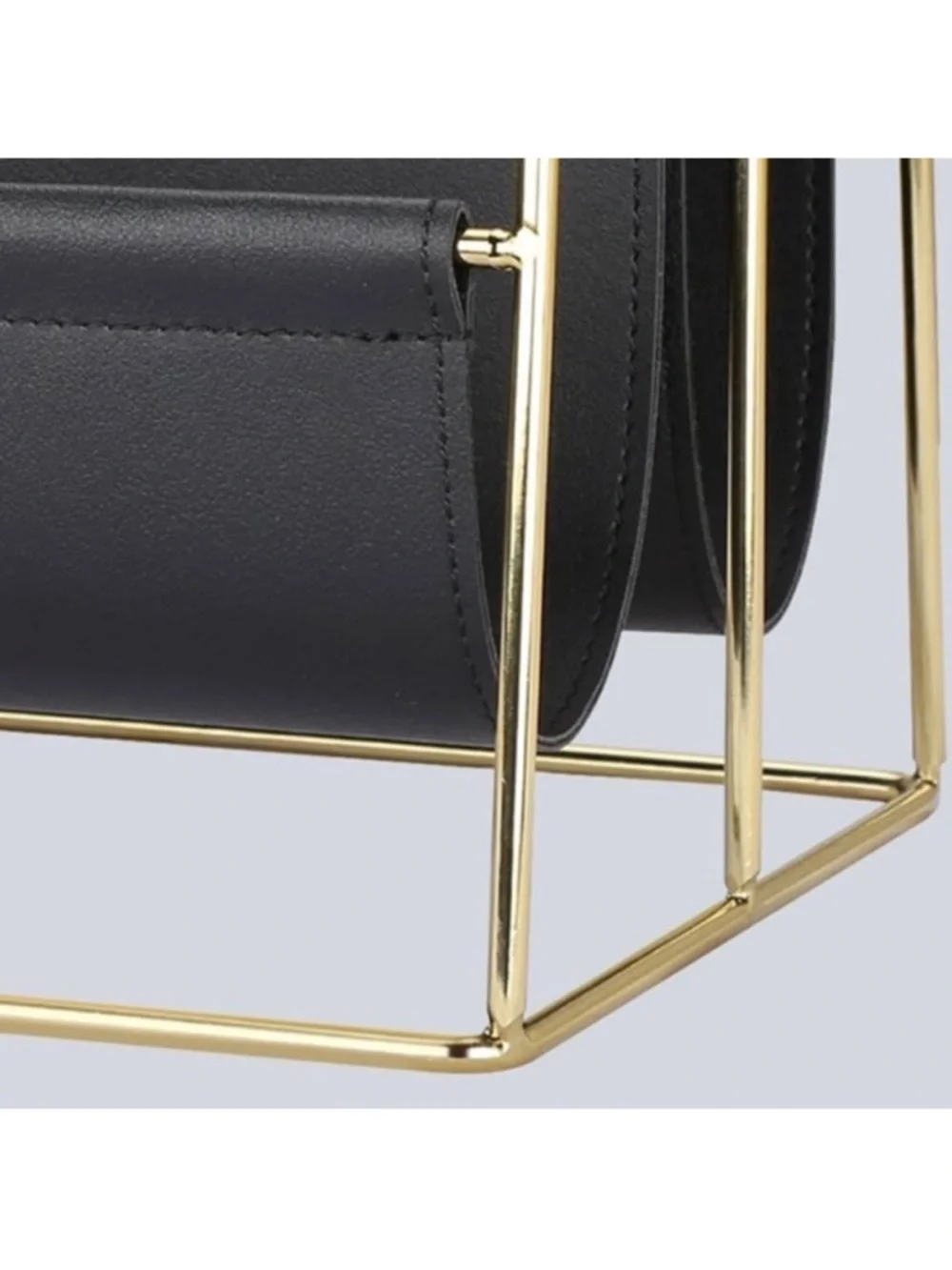 File holder navy gold folder rack magazine leather office storage organizer